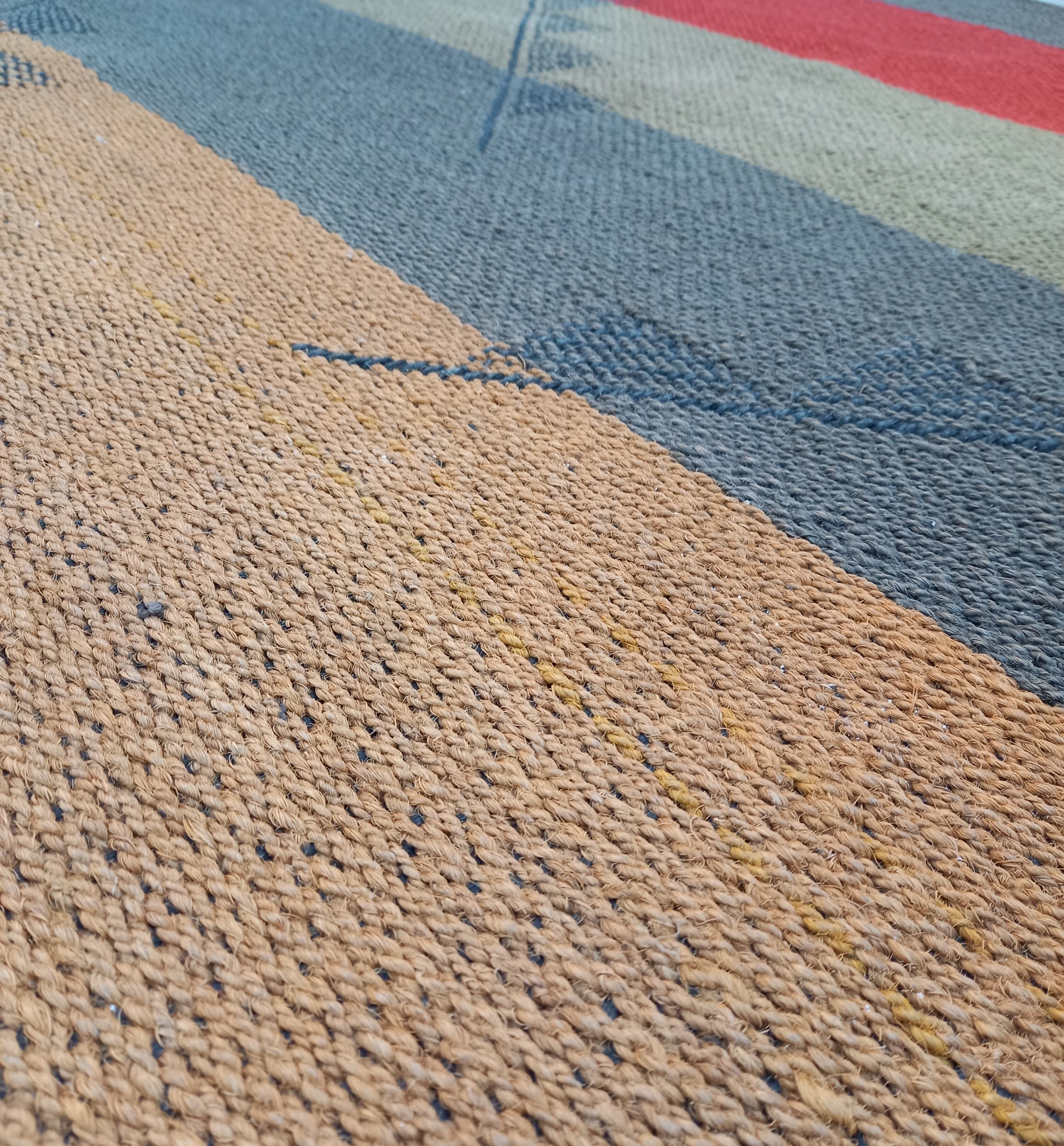 Jute style carpet 193 x 295 cm