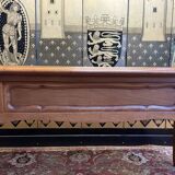 Louis XV style flat desk in blond mahogany