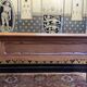 Louis XV style flat desk in blond mahogany