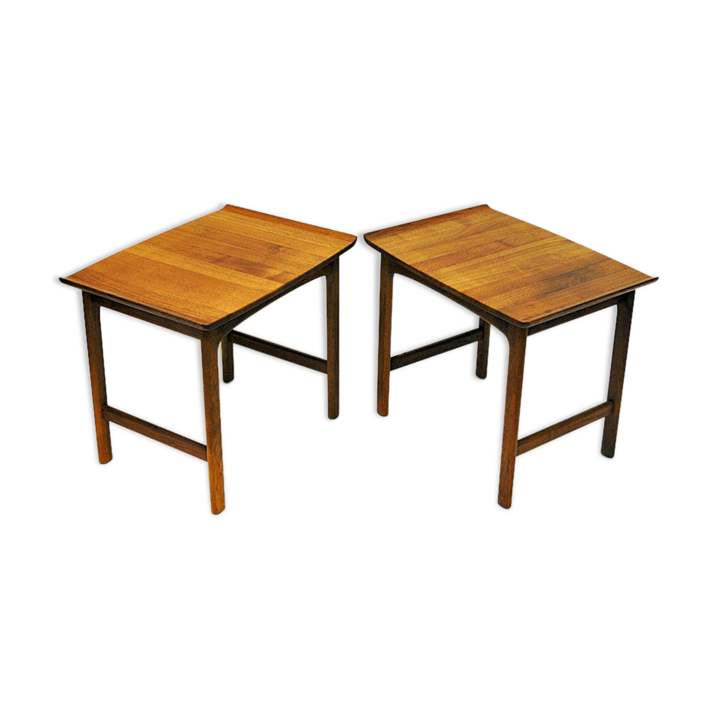 Swedish Teak sidetable pair Frisco by Folke Ohlsson for Tingströms 1960s