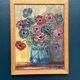 Original Swedish Oil on Panel “Flowers in Vase” Vintage & Framed 29 × 37cm
