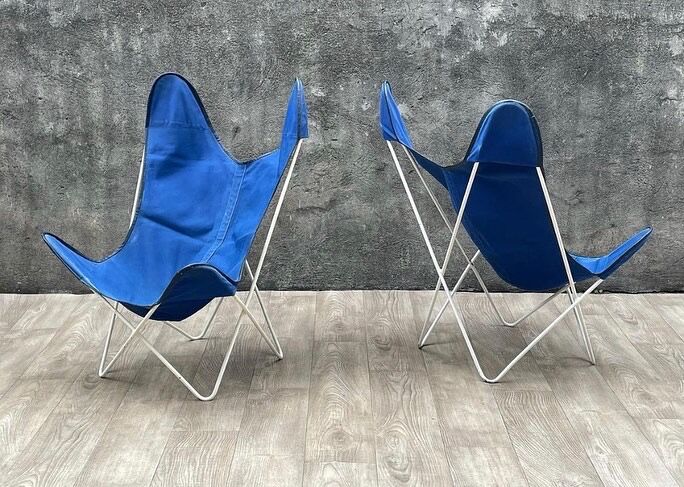 Pair of AA butterfly armchairs, 1970s