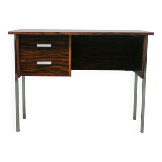 bureau vintage en palissandre et chrome