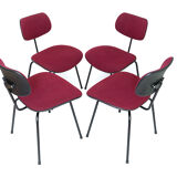 Set Of 4 Chairs Se68 Wilde & Spieth Design By Egon Eiermann 60s