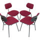 Ensemble de 4 chaises Se68 Wilde & Spieth Design Par Egon Eiermann années 60