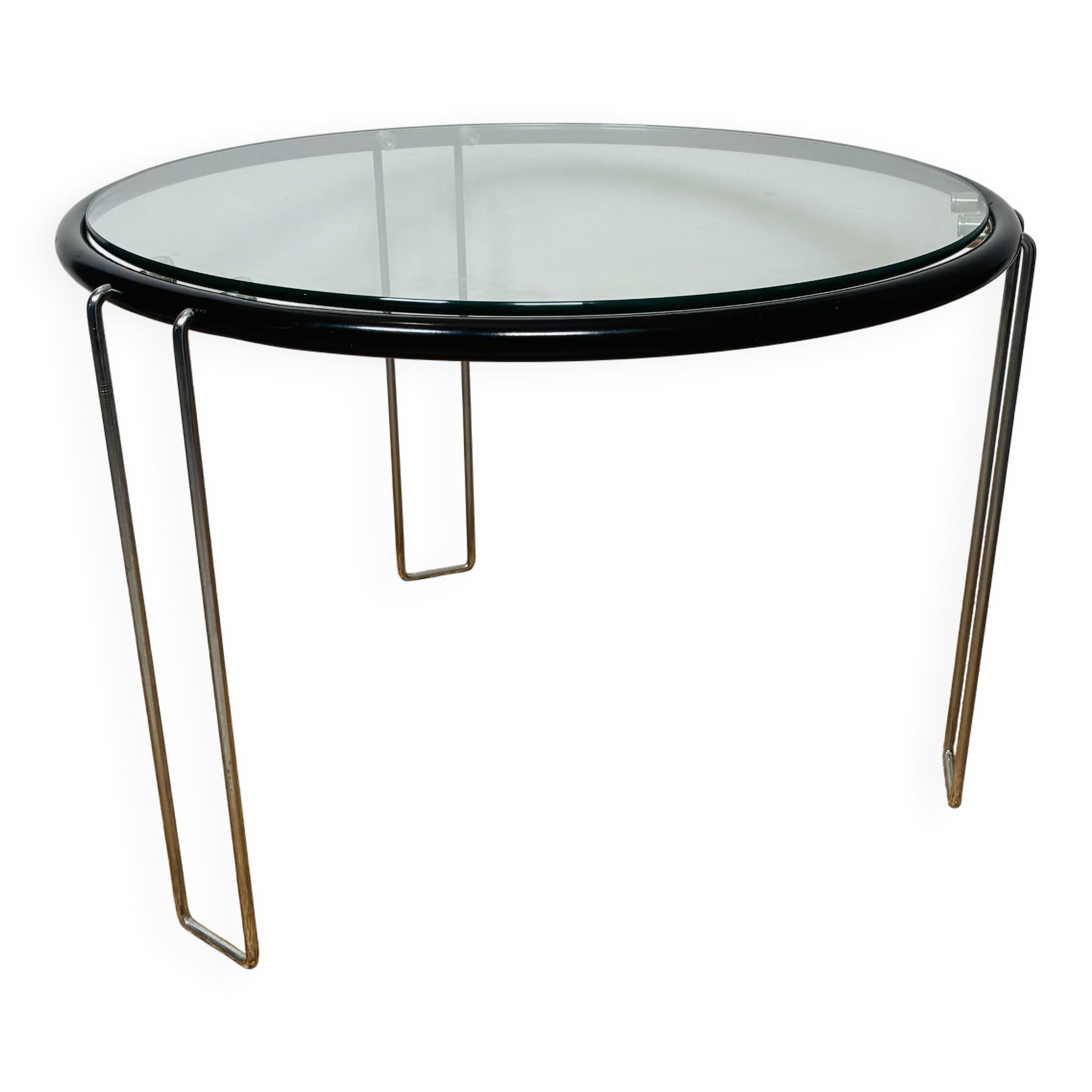 Vintage Italian Coffee Table 1970s - Chrome & Glass - Elegance