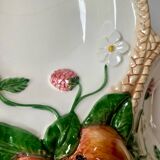 Large vintage barbotine aperitif serving dish