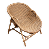 Fauteuil en rotin 1960