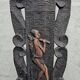 Antique carved wood Stargazer chair from the 1890s.
