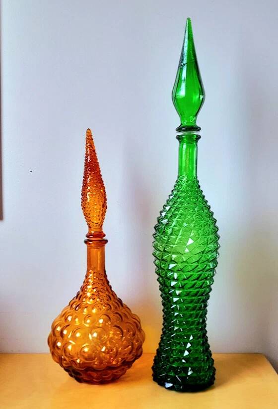 Italian Carafe Empoli green 1970