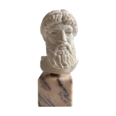 Buste de Zeus en plâtre et marbre