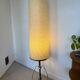Vintage chrome lamp / floor lamp with its metal-edged shade