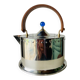 Vintage Bodum Ottoni stainless steel kettle designed by Carsten Jørgensen 1986, button.