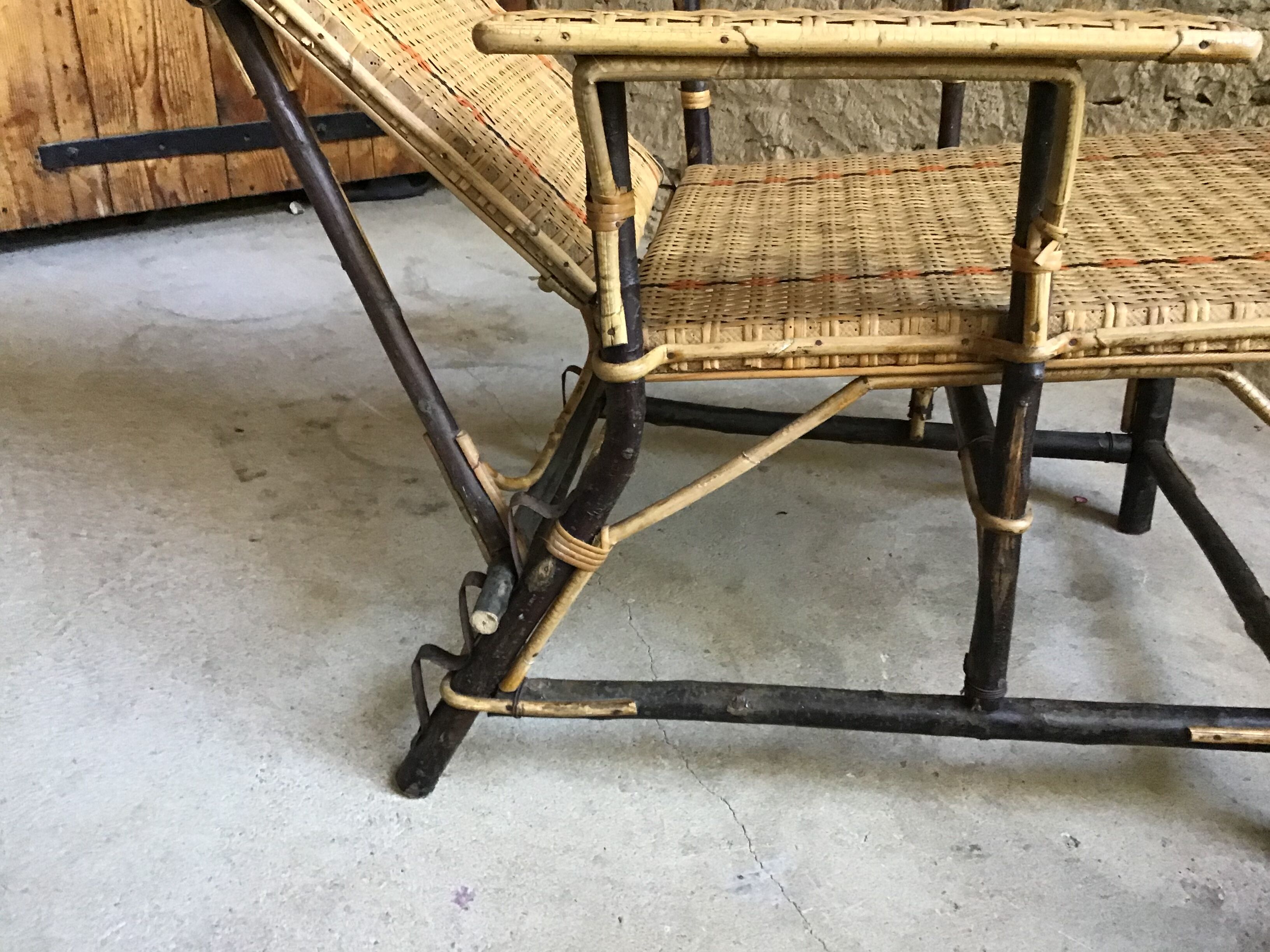 Antique chaise longue