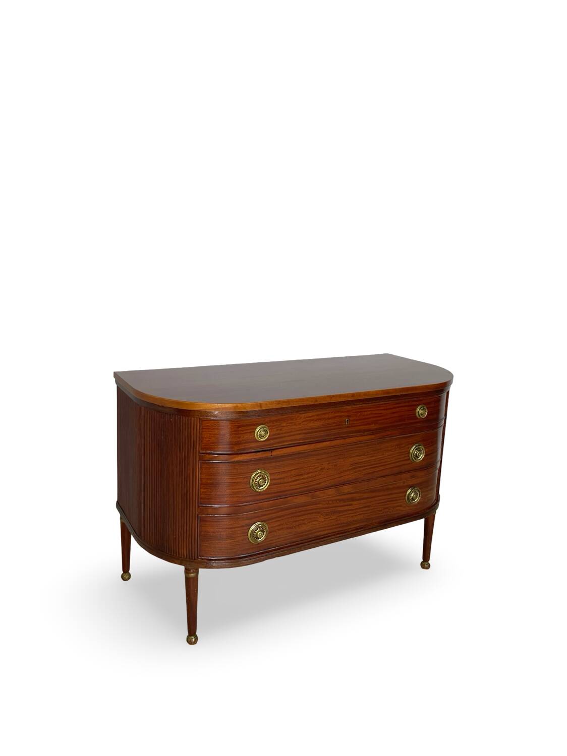 Large half-moon shaped chest of drawers/hall console, 1930s/1940s.