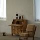 Danish modernist lounge chair in oak and lambswool, Henning Kjærnulf, 1960s