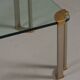 Vintage bronze and glass small coffee table by Peter Ghyczy, Germany 1970s