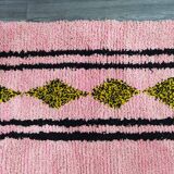 Handmade Berber pink rug 250cmx150cm