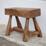 Vintage stool, wooden stool, antique stool, plant stand, small bench