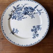 Flat plates Sarreguemines Iron Earth model Blue favorite