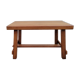Table basse brutaliste en chêne clair
