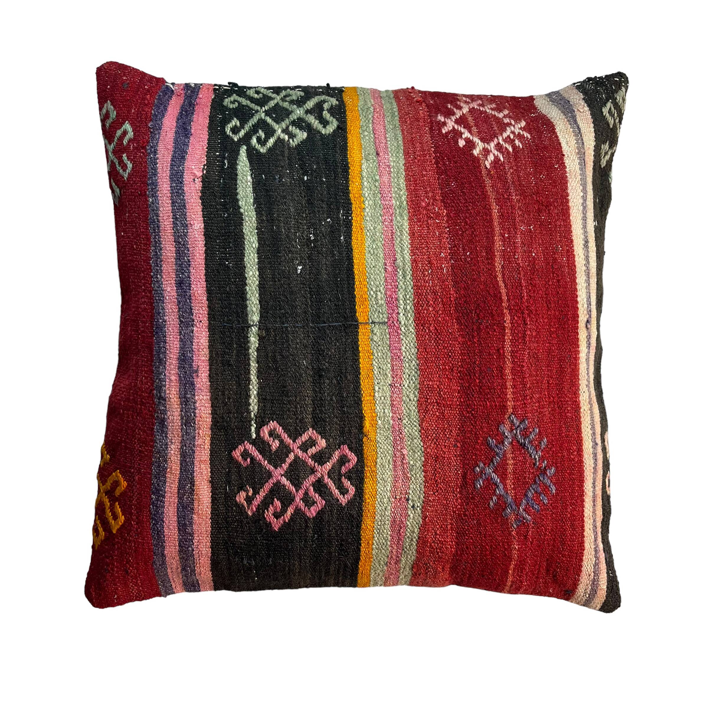 Housse de coussin Kilim turc vintage, 55 x 55 cm