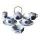 Tea service with blue Ming decor Paris Porcelain