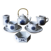Service à thé décor Ming bleu Porcelaine de Paris