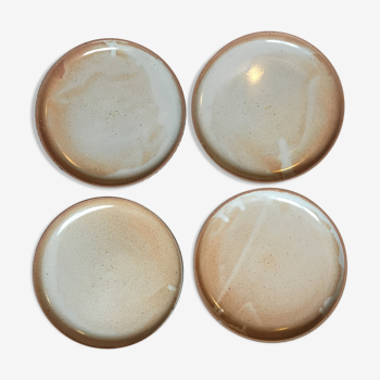 Set of 4 flat sandstone plates