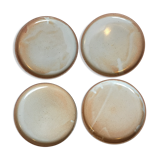 Set of 4 flat sandstone plates