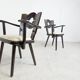 Vintage brutalist dining chairs, set of 8 - 1960s
