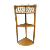 Etagère d'angle rotin à suspendre