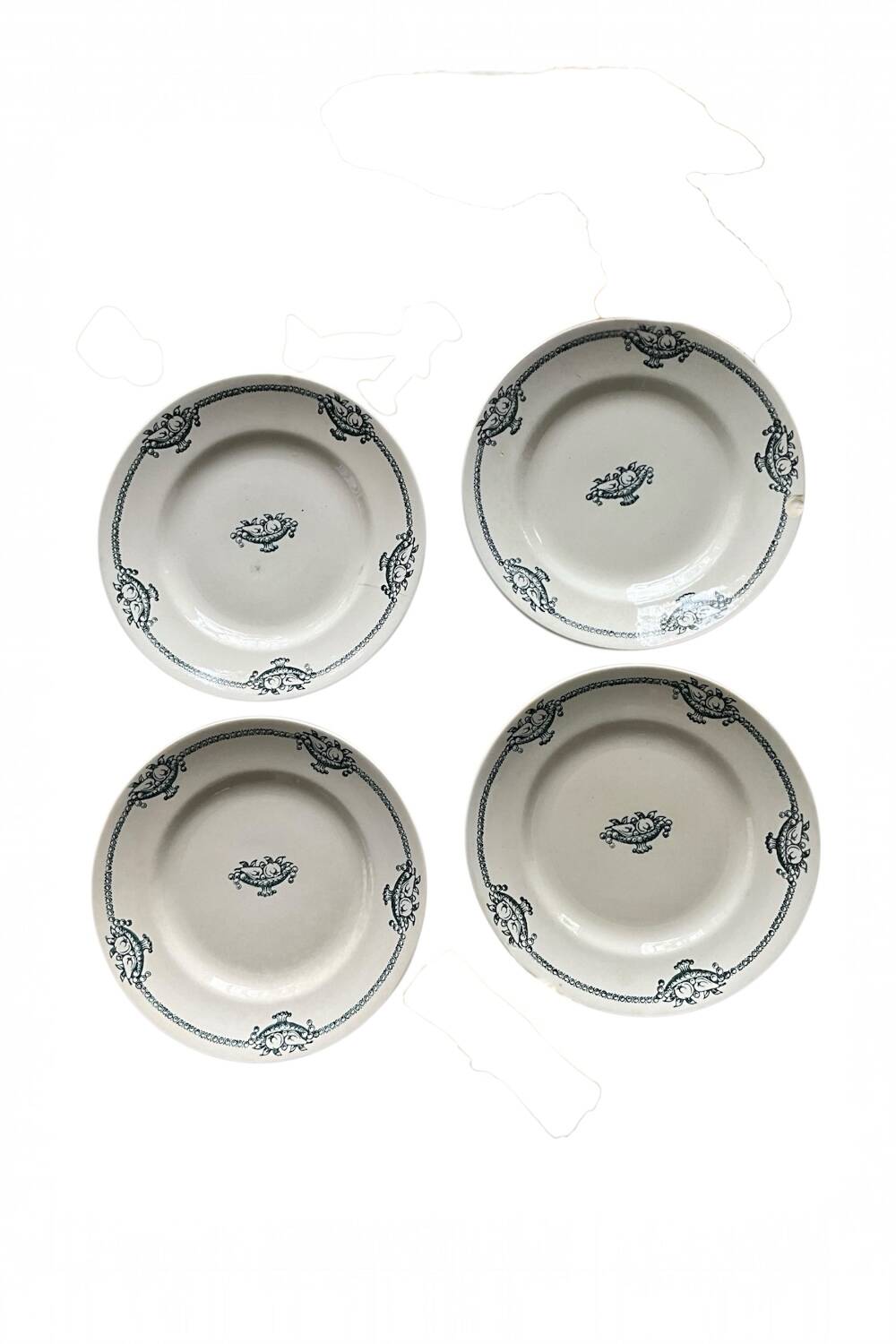 4 ironstone plates from Saint Amand