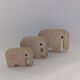 Set de 3 figurines éléphants en travertin Fratelli Mannelli