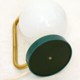 Golden lamp & opal globe