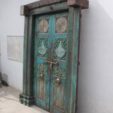 Porte Indienne Ancienne en Vieux Teck