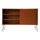 Vintage wooden sideboard with sliding door