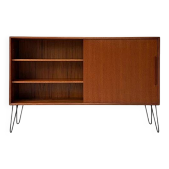 Vintage wooden sideboard with sliding door