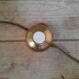 Golden wood floor lamp
