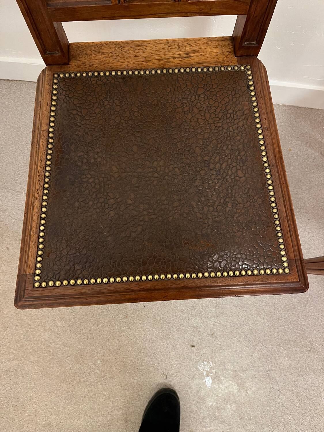 Pair of art deco style wooden chairs