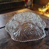 Large Cut Glass Bowl/Salad Bowl - Star Pattern