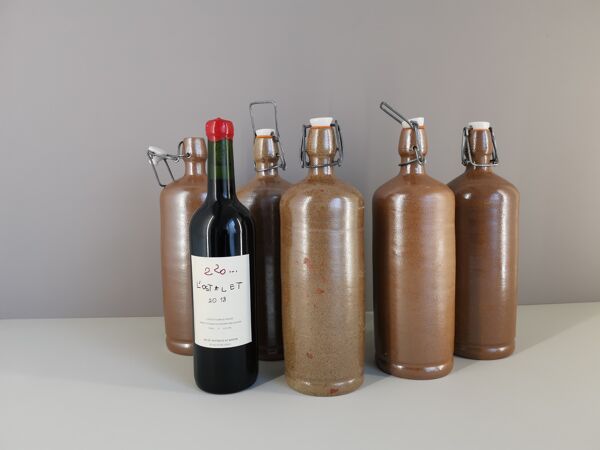 Lot de 5 bouteilles en grès de Bonny