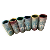6 Kaioa mugs from the 50s