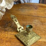 Bronze hand candlestick