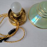 Art Deco lamp in brass and glass
