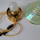 Lampe Art déco en laiton et verre
