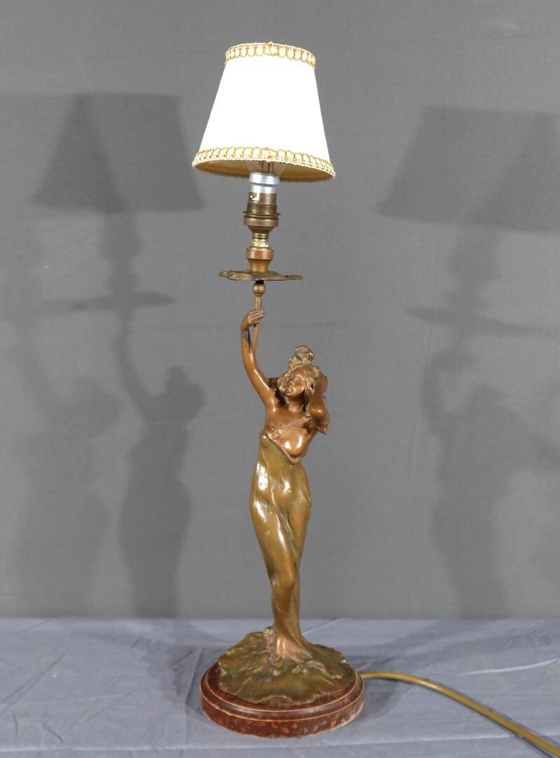 Regulate Lamp, Art Nouveau style, signed C.Rosa – Mid 20th century