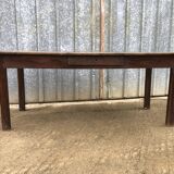 Rustic antique farmhouse table in solid oak with 1 drawer.