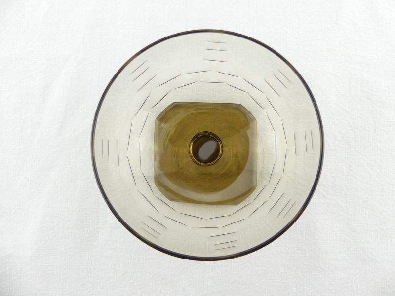11 Art Deco smoked glass champagne glasses
