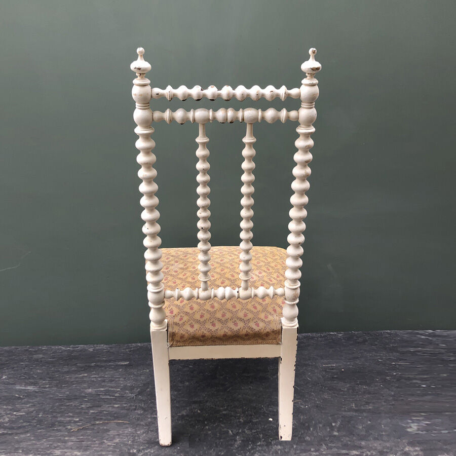 Old chair XIXth white wood